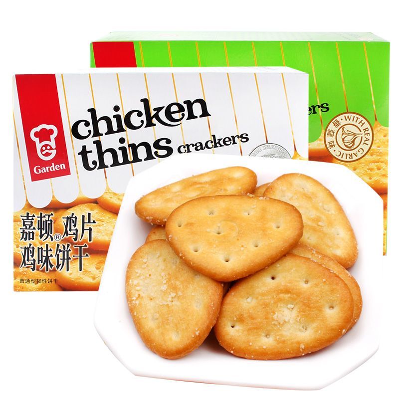 鸡味饼干香蒜200g咸味办公室休闲小零食