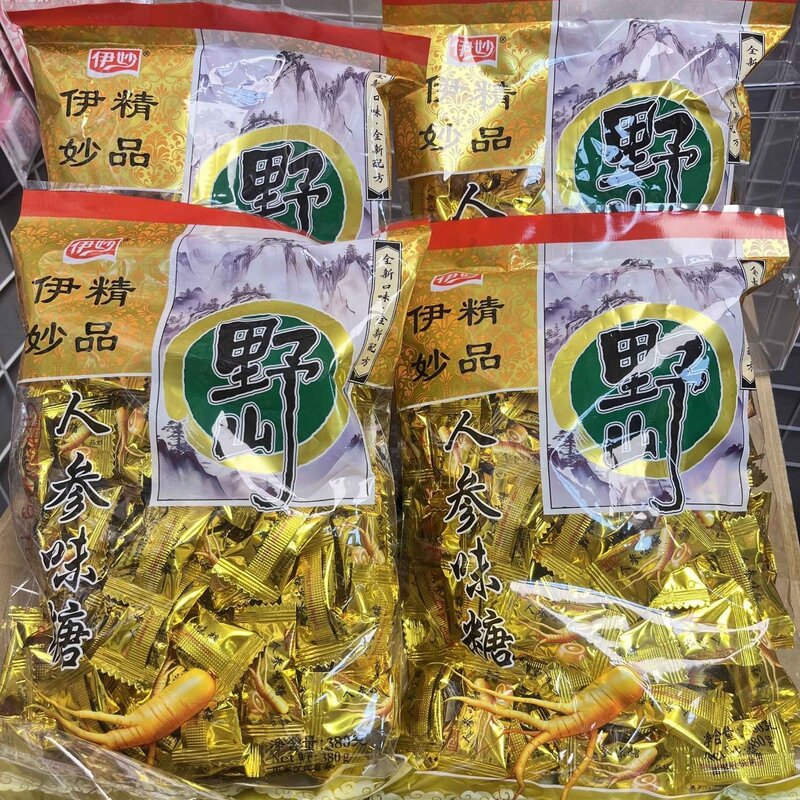 人参味糖果 硬糖 花旗参味糖 休闲办公室零食怀旧小零食 人参味糖
