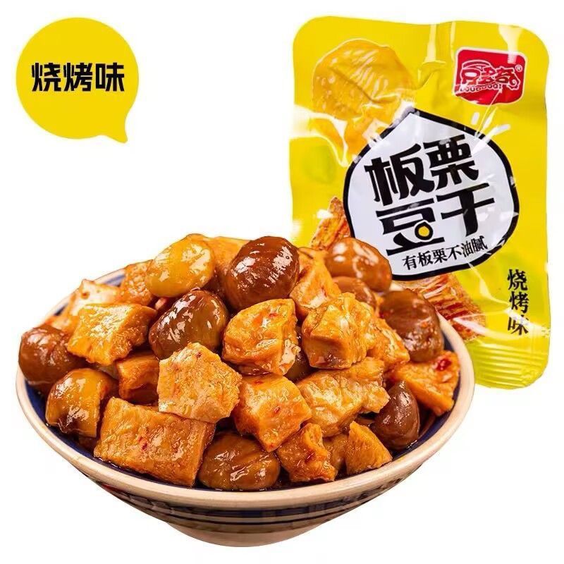 豆多奇板栗豆干500g有板栗不油腻解馋零食即食豆腐干素肉整箱