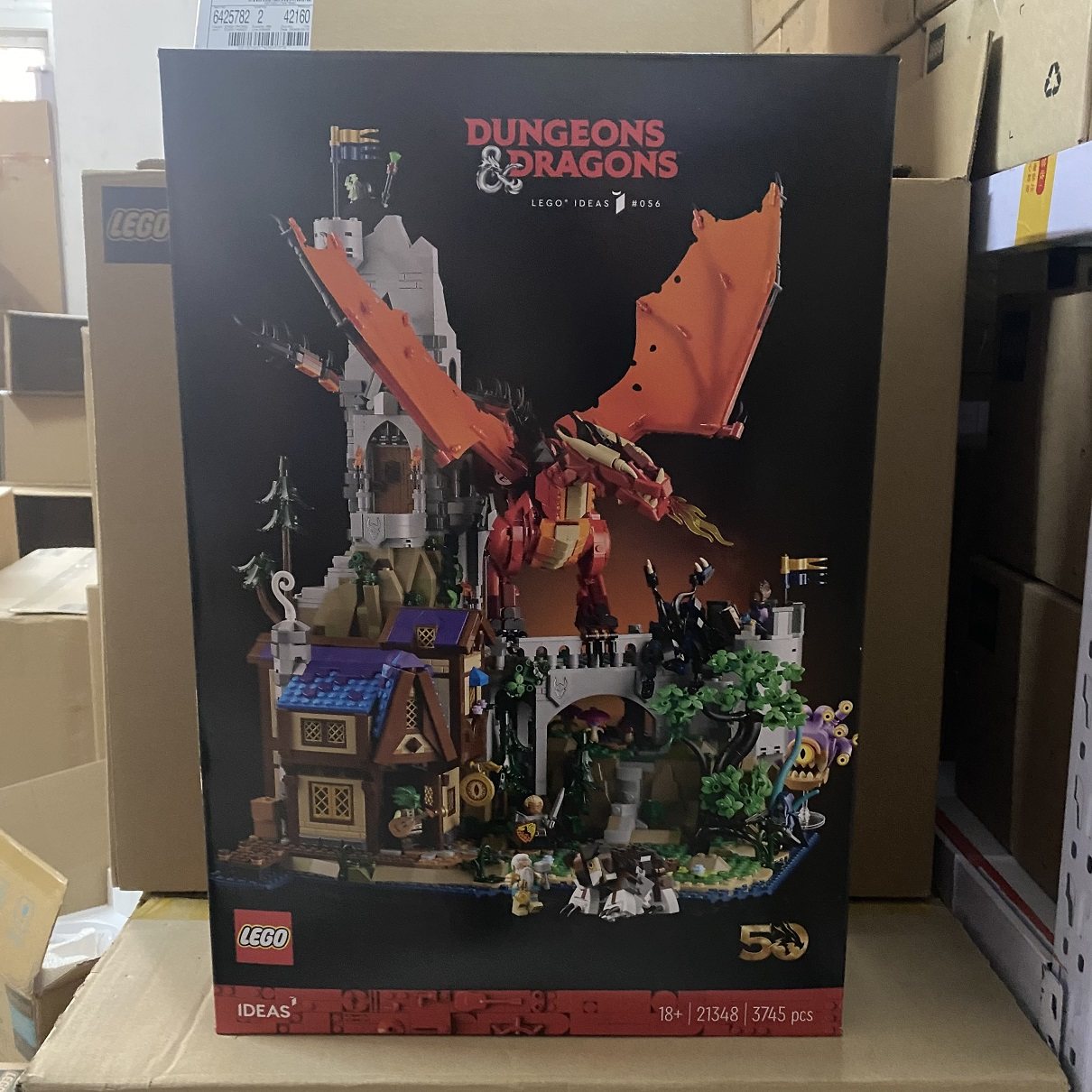 乐高积木ideas系列21348龙与地下城红龙传说儿童男孩益智玩具礼物