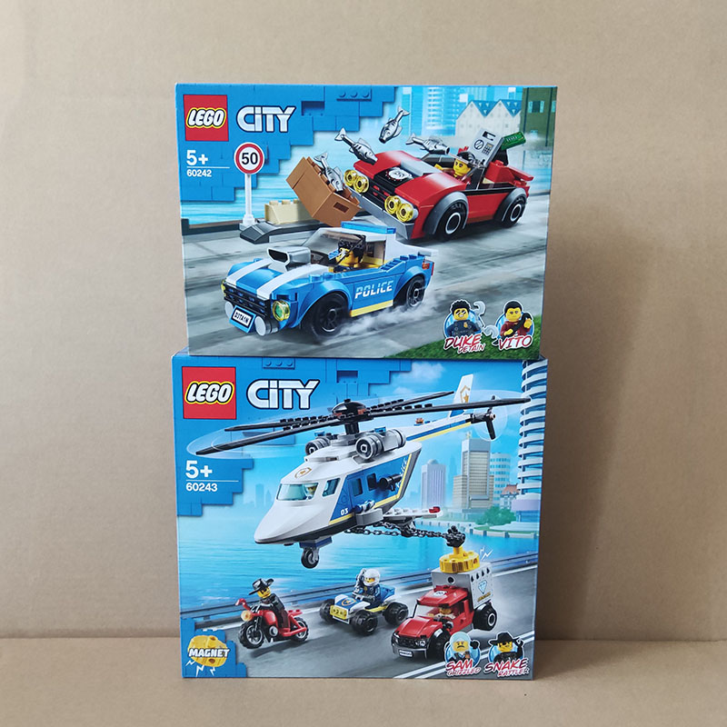 lego 乐高60242警察公路大追捕60243直升机大追击 城市组积木玩具