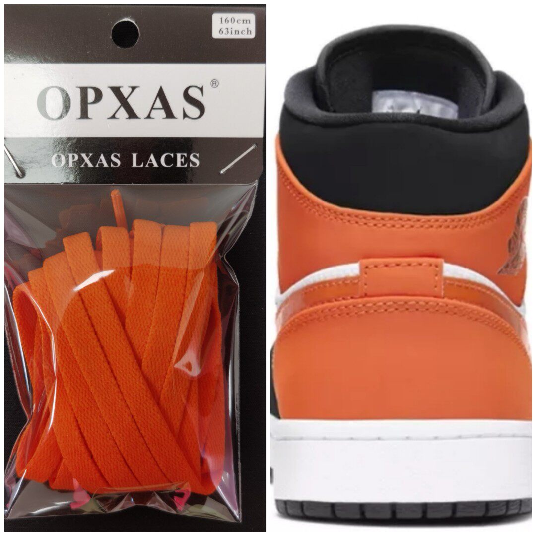 适配Aj1 Mid Shattered Backboard 扣碎篮板 篮球鞋黑白鞋带160cm