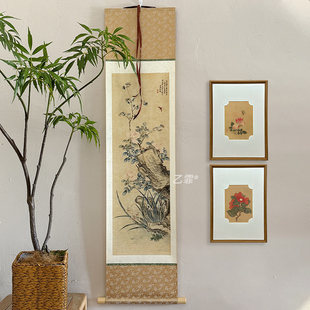 桔子格调 兰石图 新中式宋式美学复古客厅书房茶室装饰画卷轴挂画