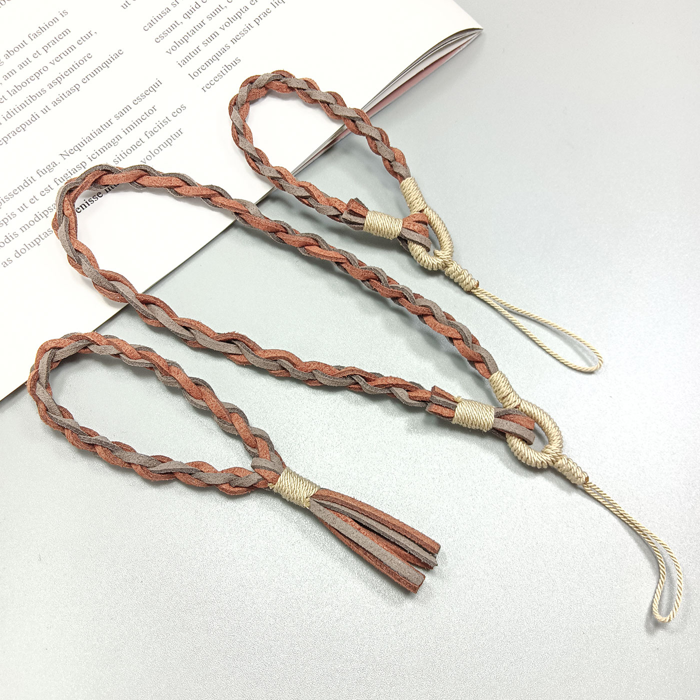 6.5mm麂皮绳手腕绳钥匙挂绳手工编织手机U盘防丢玉石手把件绳子