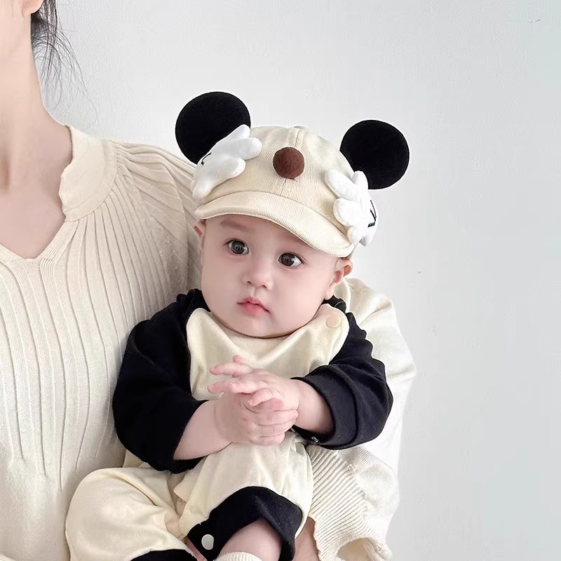 婴儿帽子春秋季卡通软檐棒球帽