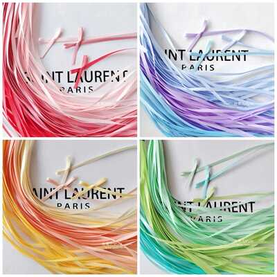 3毫米双面涤纶细丝带北欧风DIY编发彩带礼品包装蝴蝶结装饰缎带