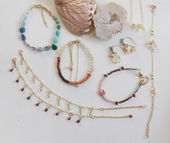 天然水晶月光石宝石agete nojess耳环项链手链吊坠定制 运费补拍