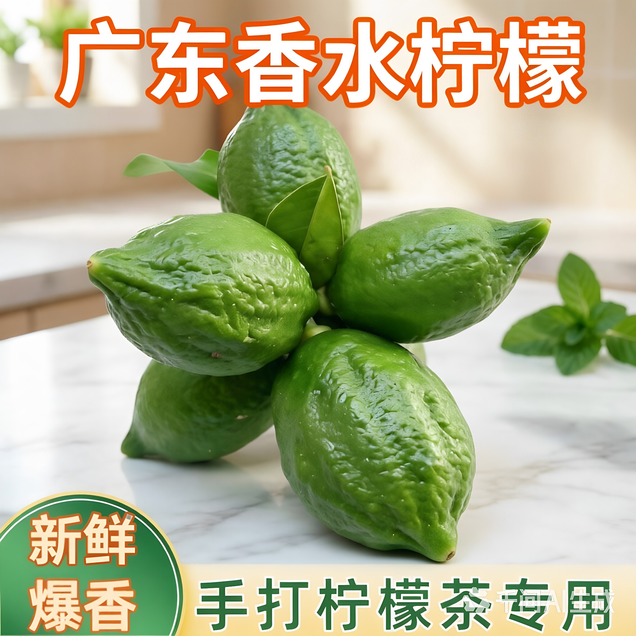 正宗广东香水柠檬新鲜无籽浓香暴打手打柠檬包邮现摘奶茶饮品店用
