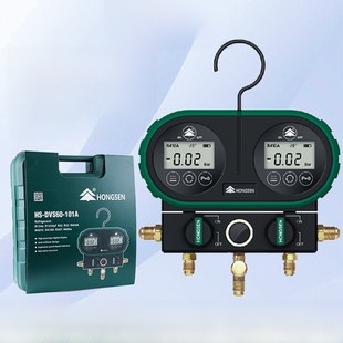 洪森Hs-Dvs60-101A数显式空调氟化物表双表液表车用制冷剂压力表