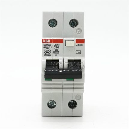 13年老店ABB漏电保护器 GS261-C16 家用照明护插座触电空气开 关2