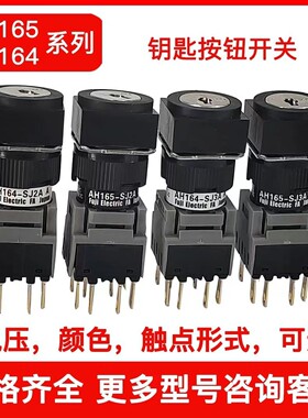 二三档钥匙选择按钮旋钮开关AH164 AH165-SJ2A SJ3A B 11A