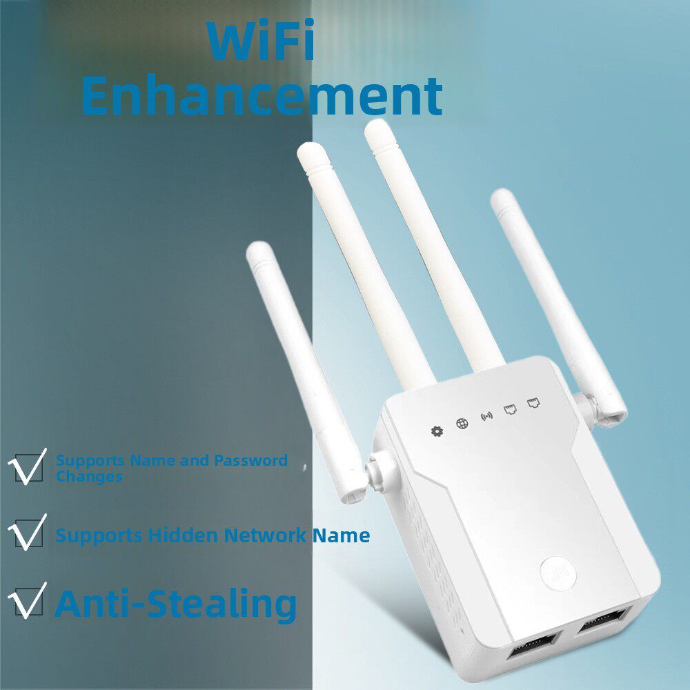 穿墙无线中继器 300Mbps双频路由智能无线wifi信号放大器工厂M450