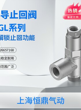 全新进口先导止回阀 HGL-M5-1/8-1/4-3/8-1/2-B 530033 530032