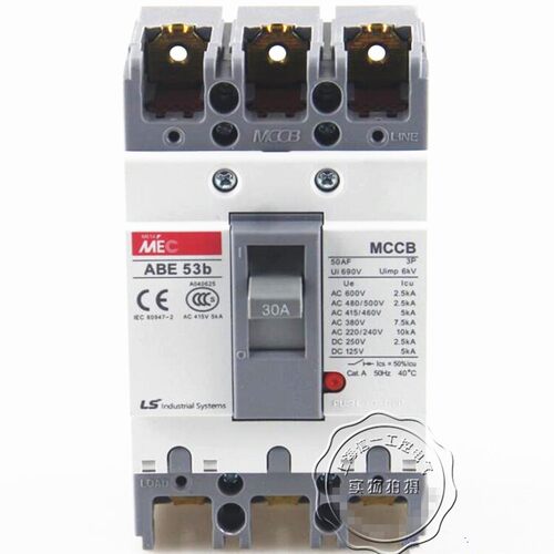 LS电气塑壳断路器ABE/ABS33b/53b/63b/103b/203b/403b/603b/803b