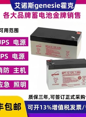 艾诺斯genesie霍克蓄电池NP-12V5A7A17.2A 24B 33A38AH65AH 100FR