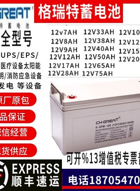 CH.GREAT/格瑞特蓄电池6-FM/GFM系列12V100/65/40/24/18/12/7AH