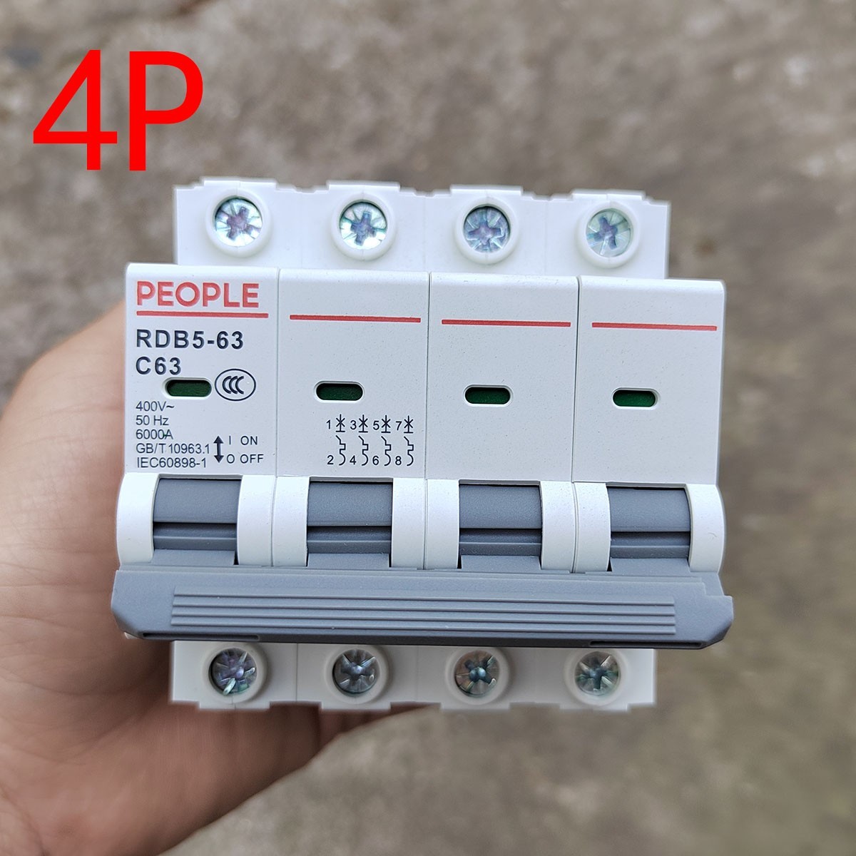 人民电器4P63A 40A品32正25四进四出380V三相线断路器空开20 C16