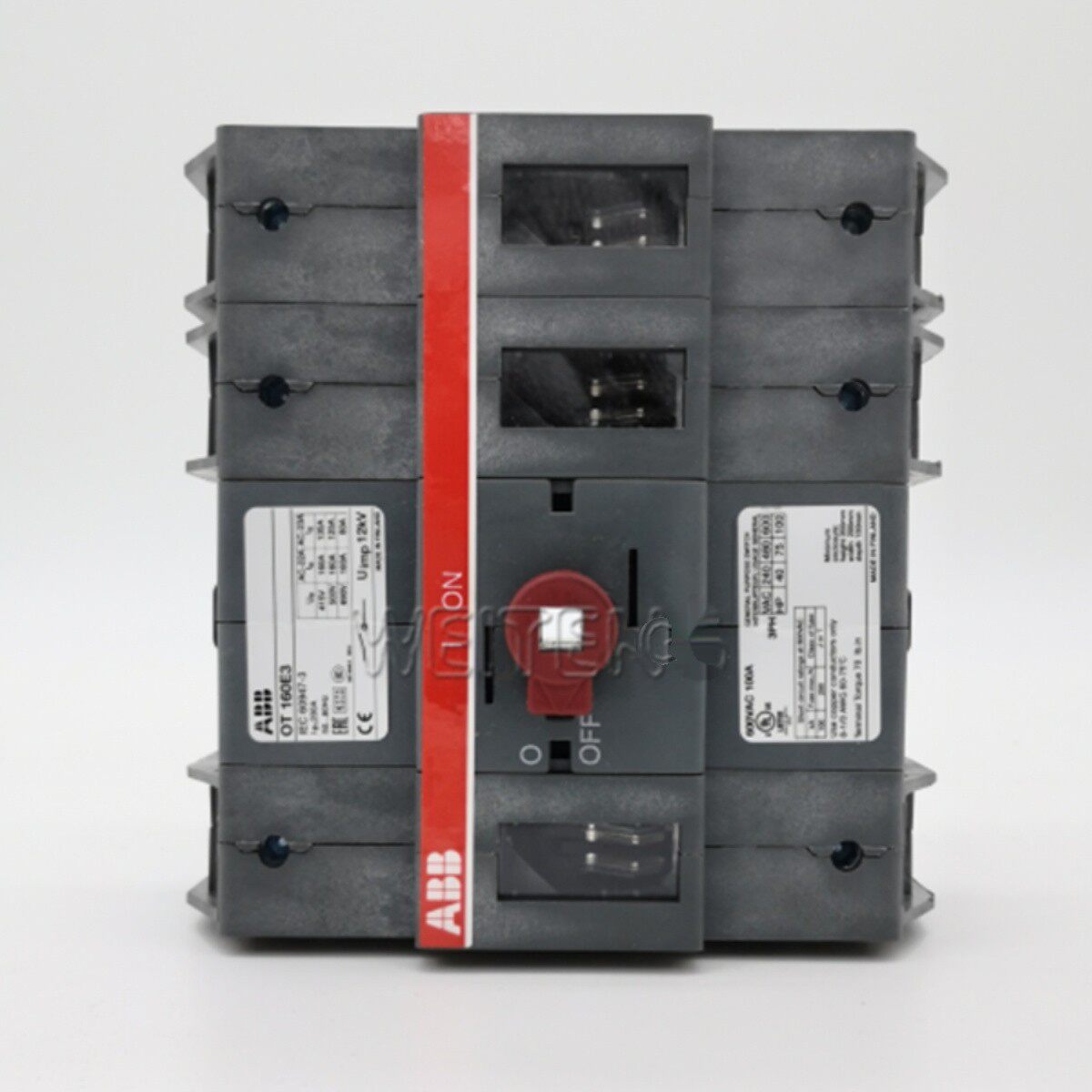 9年老店 ABB隔离开关 OT160E3 负荷柜门外手柄操作三相690V断路器