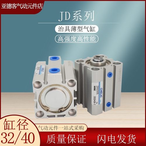气立可治具薄型气缸JD32/40X5X10X15X20X25X30X35X40X45X50-B-S