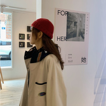 外套女学生 2019春秋韩版 ins潮宽松百搭原宿风bf港味复古连帽工装