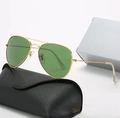Gold Frame, Dark Green (Tempered Glass + Original Box Included)