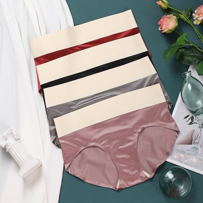 100%桑蚕丝裆宽边无痕内裤女