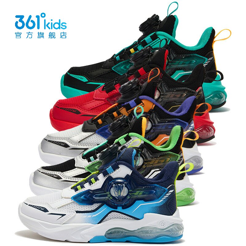361男小童网面运动鞋软弹新品2025春秋旋钮扣气垫休闲鞋K72514801