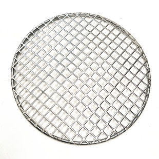 304不锈钢冲孔板一体烧烤网片加粗加密圆形网架方格烤肉篦子烧烤