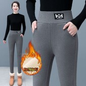 高腰提臀保暖显瘦休闲长裤 羊羔绒加绒加厚打底裤 秋冬女外穿小脚裤