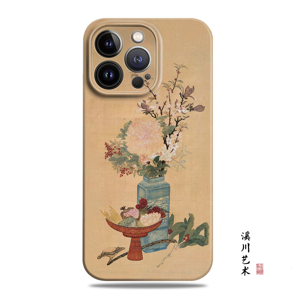 中式花瓶复古国风高级感手机壳