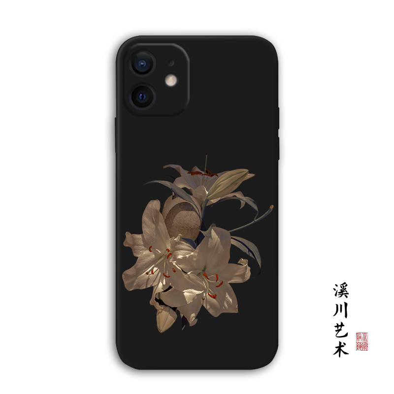百合花复古文艺艺术适用苹果15promax手机壳14小米13软pura70华为nova12透明mate60荣耀90硅胶oppo防摔vivo女,3C数码配件,手机保护套/壳,淘宝优惠券,粉丝福利购,淘宝优惠卷