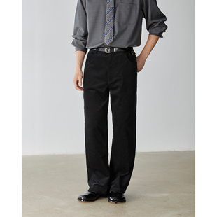 日本泷定空气层灯芯绒面料扭骨廓形轻量保暖复古长裤kurokawa黑川