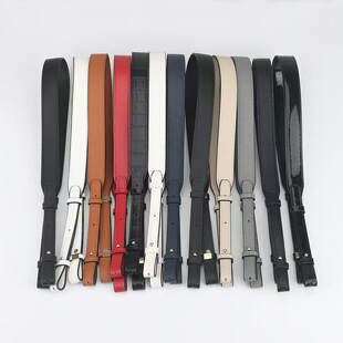 牛皮肩带无扣包带配件带女士平纹带子斜挎带背带肩可调节单买黑色