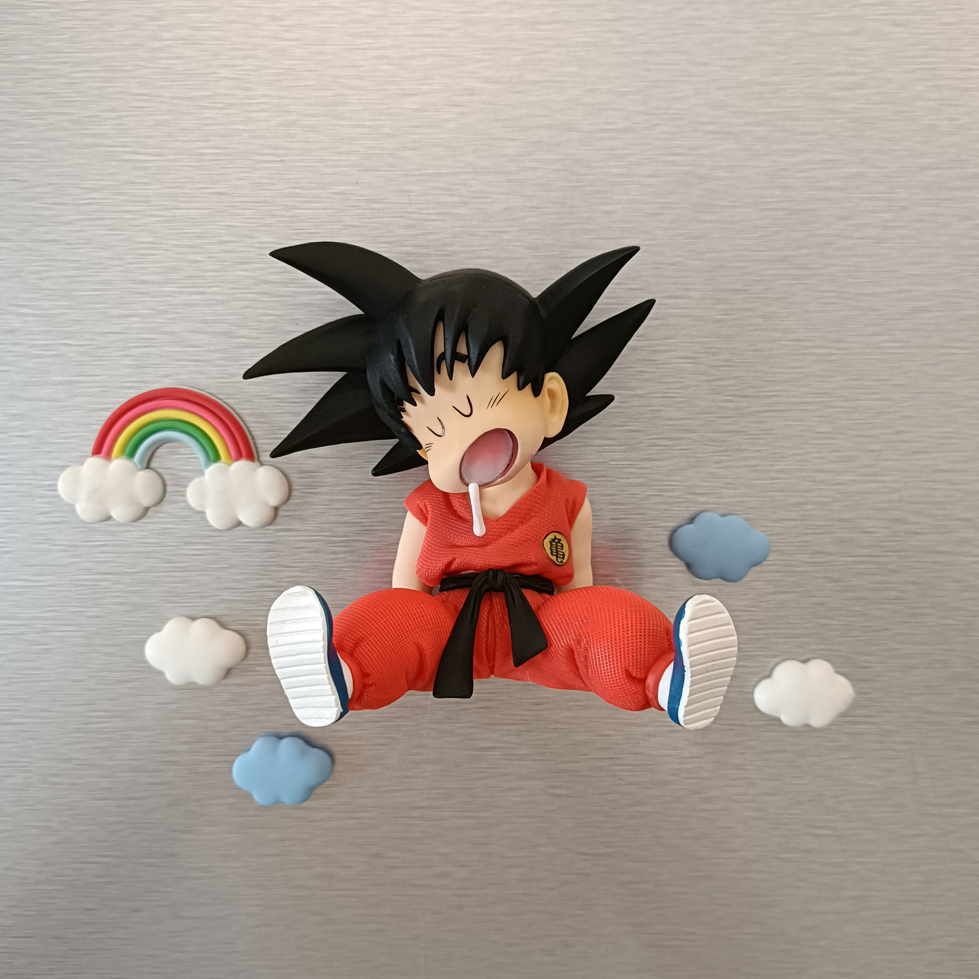 洗澡孙悟空动漫卡通红蓝冰箱贴