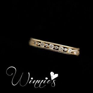 轻奢纯银镀黄金欧美复古精致镂空蕾丝莫桑石简约百搭戒指女