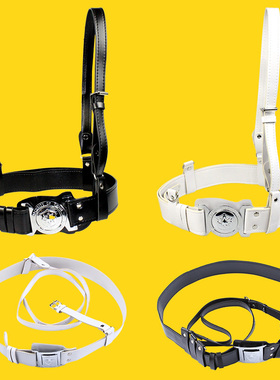 保安腰带皮带斜跨武装带黑白色巡逻值班小区物业安保执勤外腰带