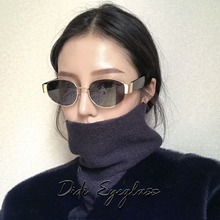 2020欧美个性网红太阳镜 时尚走秀ins椭圆墨镜复古原宿男女凹造型