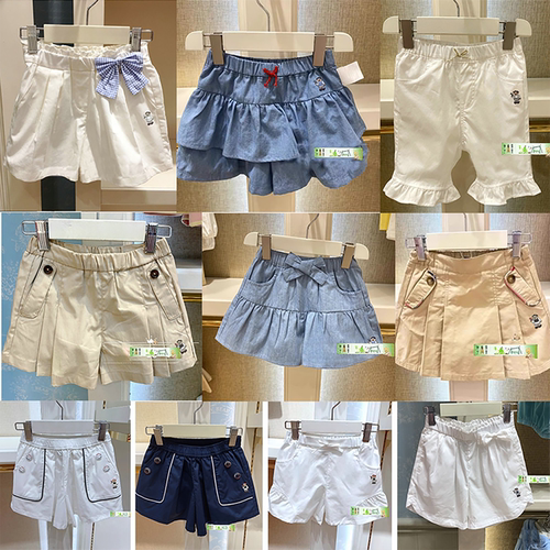 现货夏款女童裙式短裤