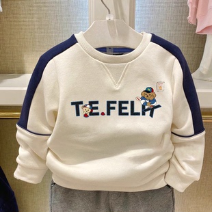 清仓价特惠围尼小熊儿童宝宝冬款男童加绒卫衣验货品质