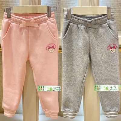 清仓价冬围尼小熊女童加绒运动裤休闲裤冬季儿童保暖长裤验货品质