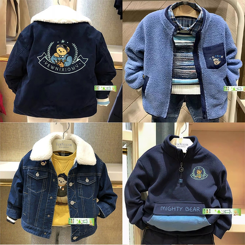 清仓冬款男童羊羔绒薄棉服