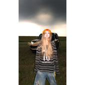 长袖 慵懒拼色条纹针织衫 男女宽松休闲百搭套头上衣 美式 NECOYEP