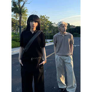 美式 肌理感polo衫 NECOYEP 老钱时尚 短袖 T恤男女高级感针织打底衫