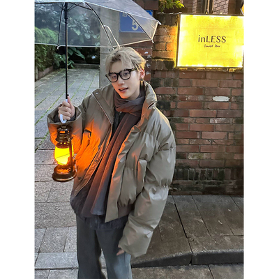 NECOYEP半高领面包服外套男棉衣