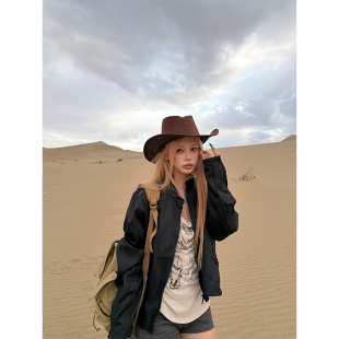 NECOYEP 美式廓形立领机能风夹克男女春秋宽松潮流百搭中性风外套