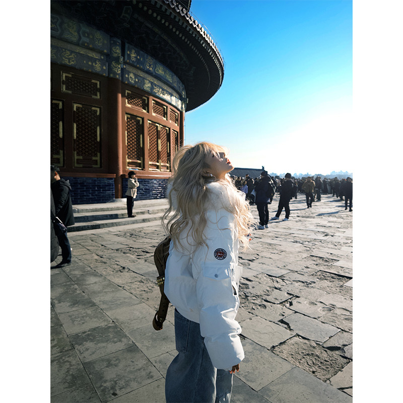 NECOYEP 美式复古毛领连帽保暖羽绒服男女秋冬宽松百搭面包服外套,男装,羽绒服,淘宝优惠券,粉丝福利购,淘宝优惠卷