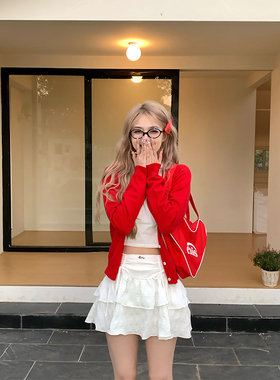 NECOYEP2025复古芭蕾风褶皱蓬蓬裙半身裙女显瘦修身百搭蛋糕短裙