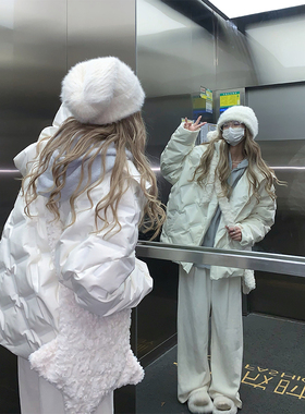 NECOYEP 2025年原创冬季新款羽绒服女时尚菱格轻薄小个子保暖外套