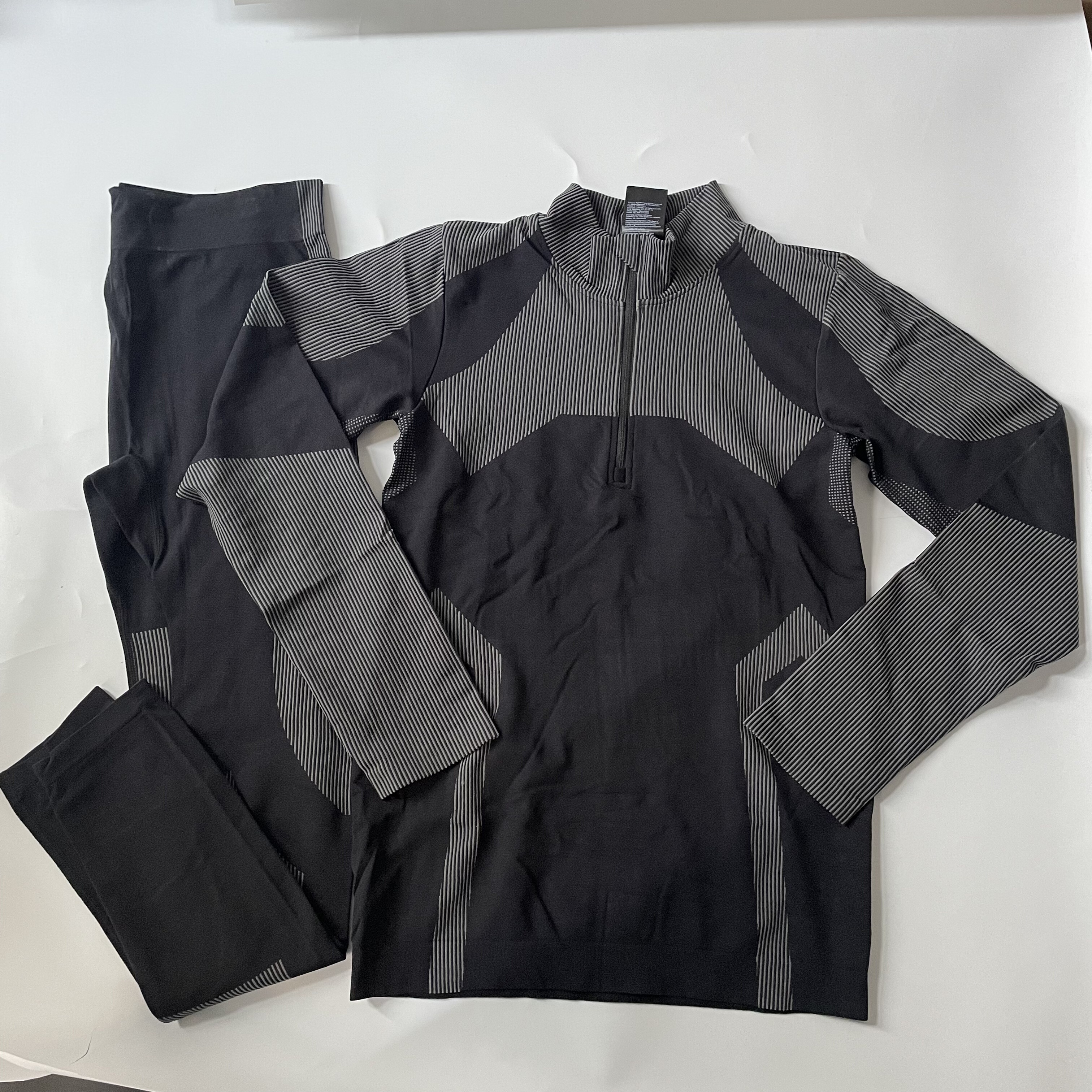 crivit男女排汗速干衣户外健身跑步运动紧身衣长袖滑雪套装混搭