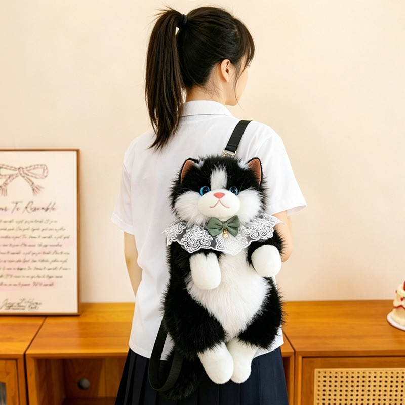 女士包包双肩可爱猫咪背包